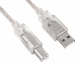 Astrotek USB 2.0 Printer Cable 5m - Type A Male To Type B Male Transparent Colour ~CBUSBAB5M AT-USB-AB-5M
