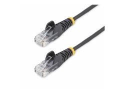 StarTech.com 15m Black Slim CAT6 Ethernet Cable, Snagless, 28AWG, Lszh, Ltw N6PAT15MBKS