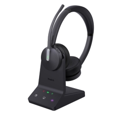 Yealink WH64 Dual Uc Dect Wireless Headset, Dect & Bluetooth Wireless Technology,3-Mic Noise Cancellation,UC Certified, Charging Stands, Carrying Bag WH64-D-UC