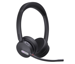 Yealink WH64 Hybrid Dual Uc Dect Wireless Headset, Dect & Bluetooth Hybrid Wireless Technology, 3-Mic Noise Cancellation, Uc Certified, Dongle WDD60 WH64-D-UC