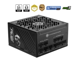 Msi Mpg A1000GS PCIE5 1000W Atx Power Supply Unit, 80 Plus Gold, Fully Modular Flat Cables, 0 Rpm Mode, Active Pfc Design MPG A1000GS PCIE5
