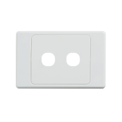 4C | Ultima 2 Gang Switch Grid And Cover Plate - White 040.000.0332