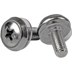 StarTech.com M5 X 12mm - Screws - 100 Pack - M5 Mounting Screws For Server Rack & Cabinet - Mounting Screw - 12 Mm - Stainless Steel - Silver - 100 / Pack CABSCREWSM5