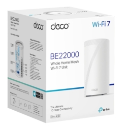 TP-Link Deco BE85(1-pack) BE22000 Tri-Band Whole Home Mesh Wi-Fi 7 System (WIFI7), 1376 Mbps At 2.4 GHz + 8640 Mbps At 5 GHz + 11520 Mbps At 6 GHz Deco BE85(1-pack)
