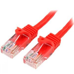 Startech 0.5m Red Cat5e Ethernet Patch Cable With Snagless Rj45 Connectors 45pat50cmrd