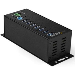 StarTech.com 7 Port USB Hub W/ Power Adapter, Metal Industrial USB 3.0 Data Hub, Din Rail, Wall & Desk Mountable USB 5Gbps Hub, Taa - Industrial USB 3.0 Hub W/ Rugged Metal Housing. 15kV/8kV Esd Protection And 350W Surge Protection. Mountable To Desk, Wa