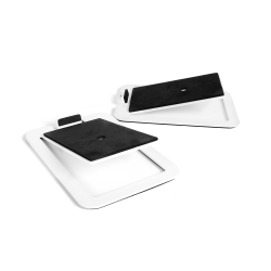 Kanto S4W Angled Desktop Speaker Stands For Midsize Speakers - Pair, White KO-S4W