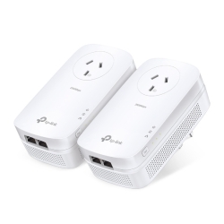 Tp-Link AV2000 Gigabit Passthrough Powerline Starter Kit, GbE(2), 2X2 Mimo, 3YR TL-PA9020P KIT
