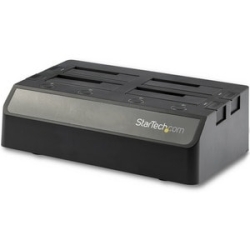 StarTech.com 4-Bay USB To Sata Hard Drive Docking Station, USB 10Gbps, External 2.5/3.5" SSD/Hdd Dock, Sata Iii, Hot-Swap, Top-Loading - Quad-Bay Hard Drive Dock For 2.5" / 3.5" Sata Drives; Sata Iii (6.0 Gbps) Hdd/SSD; USB 3.2 Gen 2 (10 Gbps); Dual 60mm