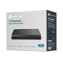 TP-Link Vigi NVR2016H 16 Channel Network Video Recorder, 4K Out, 16MP Decode, H.265+, Onvif, 2-Way Audio, Remote Monitoring (Hdd Not Included) Vigi NVR2016H