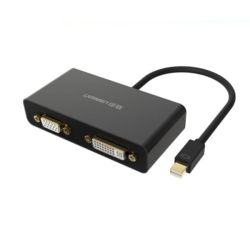 Ugreen 3-in-1 Mini DisplayPort To HDMI&VGA&Dvi Converter - Black (10440) ACBUGN10440