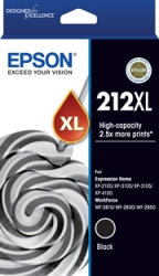 212XL Std Black Ink - Xp-4100, Xp-3105, Xp-3100, Xp-2100, Wf-2850, Wf-2830, Wf-2810 C13T02X192