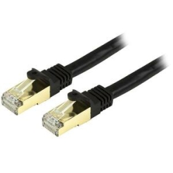 StarTech.com 14ft CAT6a Ethernet Cable - 10 Gigabit Category 6a Shielded Snagless 100W PoE Patch Cord - 10Gb Black Ul Certified Wiring/TIA - Cable For Docking Station, Network Device, Notebook, Desktop Computer, Hub, Switch, Patch Panel - First End: 1 X