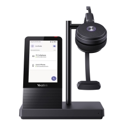 Yealink WH66 Mono Teams Dect Wireless Headset, Uc Workstation, Hd Voice, 2-Mic Noise Cancellation&330° Adjustable, Leather Ear Cushions, Zoom WH66-M-MS