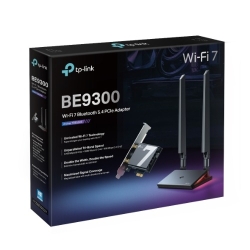 TP-Link Archer TBE550E BE9300 Wi-Fi 7 Bluetooth 5.4 PCIe Adapter, 6GHz@5760 Mbps, 5GHz@2880 Mbps, 2.4GHz@688 Mbps (wifi7) (Nic) Archer TBE550E