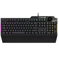 Asus RA04 Tuf Gaming K1 Rgb Keyboard, Volume Knob, 19 Key Rollover, Spill Resistance, Programmable Keys TUF Gaming K1