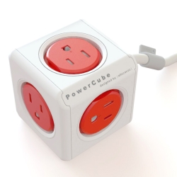 Allocacoc Powercube Extended Boston Red 5 Outlets With 3M Cable ELEWES5304AUEXPC