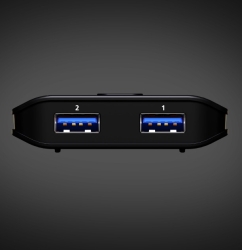 Aten Essential 2x2 USB 3.2 Gen 1 Sharing Switch, Sharing Of Two USB Peripherals At Blazing-fast 5 Gbps Between Two PCs At A Press Of The Pushbutton. US4322-AT