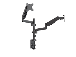 Brateck Dual Monitor Full Extension Gas Spring Dual Monitor Arm (independent Arms) Fit Most 17"-32" Monitors Up To 8kg Per Screen Vesa 75x75/100x100 LDT16-C024