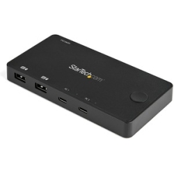 2 Port USB C Kvm Switch - 4K 60Hz HDMI - Compact Dual Port UHD USB Type C Desktop Mini Kvm Switch With USB C Cables - Bus Powered - MacBook IPad Pro ThinkPad IdeaPad EliteBook (SV211HDUC) SV211HDUC