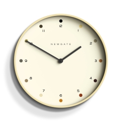 Newgate Mr Clarke Clock Pale Wood Dot Dial NGMRC161PLY40