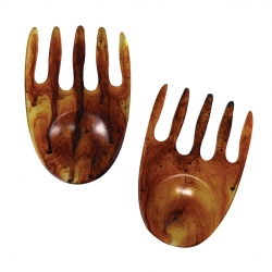 Urban Attitude Shelly Salad Hands Servers Length 14cm, Width 9.3cm - Burnt Amber UT260510-BA