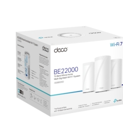 TP-Link Deco BE85(3-pack) BE22000 Tri-Band Whole Home Mesh Wi-Fi 7 System (WIFI7) 1376 Mbps At 2.4 GHz + 8640 Mbps At 5 GHz + 11520 Mbps At 6 GHz Deco BE85(3-pack)