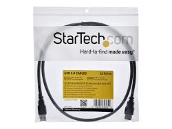 Startech 1M USB 3.0 A To A Extension Cable, M/F, Black, Ltw USB3SEXT1MBK