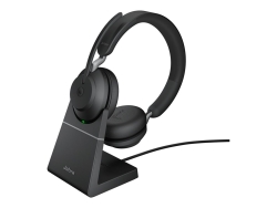 Jabra Wireless EVOLVE2 65 Ms Stereo Bluetooth Headset W/Charging Stand+Link 380A Bt,USB-A 26599-999-989