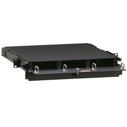 Leviton - Opt-X 1000I Sdx 1RU Fobot Enclosure W/Sliding Tray Empty(5R1UM-S03)Accepts Up To (3) Sdx Adapter Plates Or (3) Sdx Mtp Cassettes And Accepts Up To (3) Splice Trays LE-5R1UM-S03