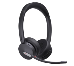Yealink WH64 Hybrid Dual Teams Dect Wireless Headset, Dect & Bluetooth Wireless Technology, 3-Mic Noise Cancellation, Dect Dongle Usb-a WDD60 WH64-D-MS