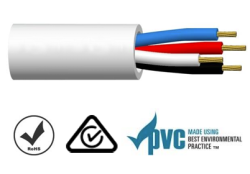 4 Core 14/0.20mm² Multi-Conductor Pvc Security Cable | 300m White 007.003.0083