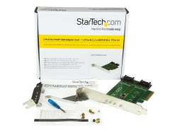 Startech.Com 3 Port M.2 SSD Adapter Card, PCIe(NVME), Sata M.2 (2), 2YR PEXM2SAT32N1