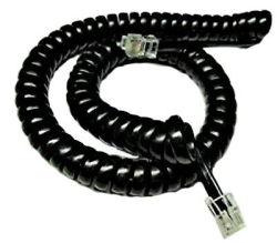 3m Handset Curly Cord | 4P4C Black 011.165.5802