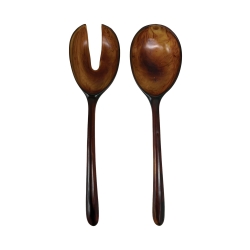 Urban Attitude Lila Large Paired Servers Length 30cm, Width 7.5cm (Spoon) - Dark Cocoa UT260506-DC