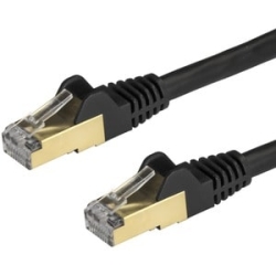 3m Black Cat6a Ethernet Cable - Stp 6ASPAT3MBK