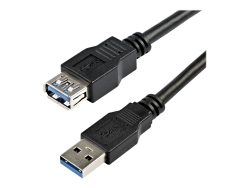 Startech 2M USB 3.0 A To A Extension Cable, M/F, Black, Ltw USB3SEXT2MBK