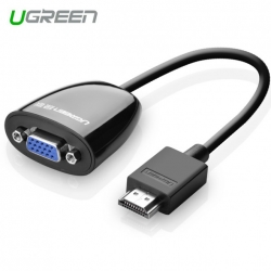 Ugreen Cable Adapter: Hdmi(male) To Vga (female) 15cm Black 40253