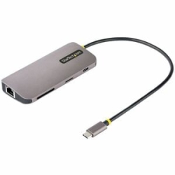 StarTech.com USB C Multiport Adapter, 4K 60Hz Hdmi HDR10 Video, 3 Port 5Gbps Usb-a Hub, 100W Pd Pass-Through, GbE, SD/MicroSD, Mini Dock - USB C Multiport Adapter To 4K 60Hz Hdmi Video Hdr W/dp 1.4 Alt-Mode Alternative To DKT30CSDHPD - 3x Usb-a 5Gbps | S