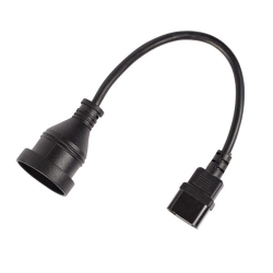 30cm Iec C14 Mains Socket Power Cable | Black 011.180.0029