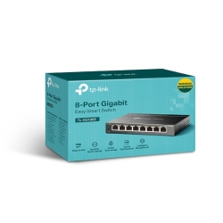 TP-Link Tl-Sg108E 8-Port Gigabit Easy Smart Switch Provides Network Monitoring, Traffic Prioritization And Vlan Web-based User Interface Fanless TL-SG108E