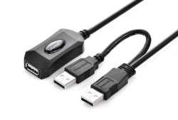 Ugreen USB 2.0 Active Extension Cable With USB Power 5M (20213) ACBUGN20213