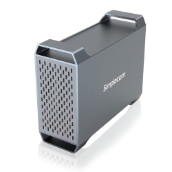 Simplecom SE482 SuperSpeed USB Dual Bay 3.5" Sata Hard Drive Raid Enclosure Usb-c Raid 0/1, Jbod SE482