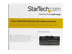 Startech 4 Port USB VGA Kvm Switch Kit With Cables/Audio - Desktop Kvm 2YR SV411KUSB