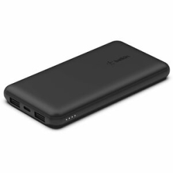 Belkin BoostCharge Power Bank - Black - For IPhone - Lithium Ion (Li-Ion) - 10000 MAh - 3 X USB - Black BPB011BTBK