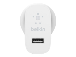 BELKIN 1 PORT WALL CHARGER, 12W, USB-A (1), BOOST CHARGE, WHITE, 2YR WTY (WCA002AUWH)