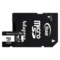 Team Group 64GB Micro Sdxc Uhs-I U1 C10 Memory Card TUSDX64GCL10U03
