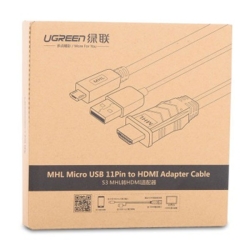 Ugreen Mhl Micro USB 11 Pin To HDMI Adater Cable 2M (20139) ACBUGN20139