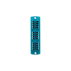 Leviton - Sdx Adaptor Plate (Aqua) 24F OM3 Quad Lc Zirconia Ceramic Sleeve LE-5F100-4QL