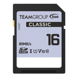 Team Group Classic 16GB Sdhc Uhs-I U1 V10 Memory Card TCSDHC16GIV1001